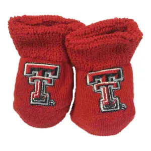 Texas Tech Red Raiders Two Feet Ahead Infant Baby Newborn Red Socks Booties