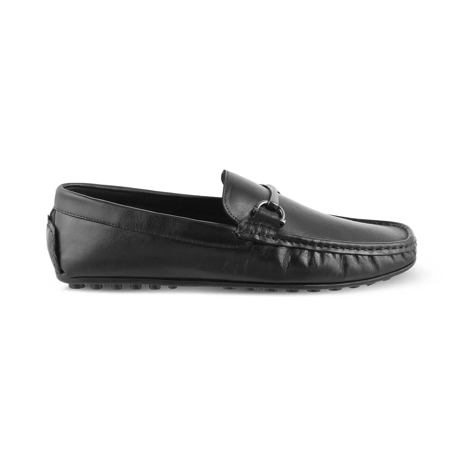 The Cecomf Black Men's Leather Driving Loafers Tresmode