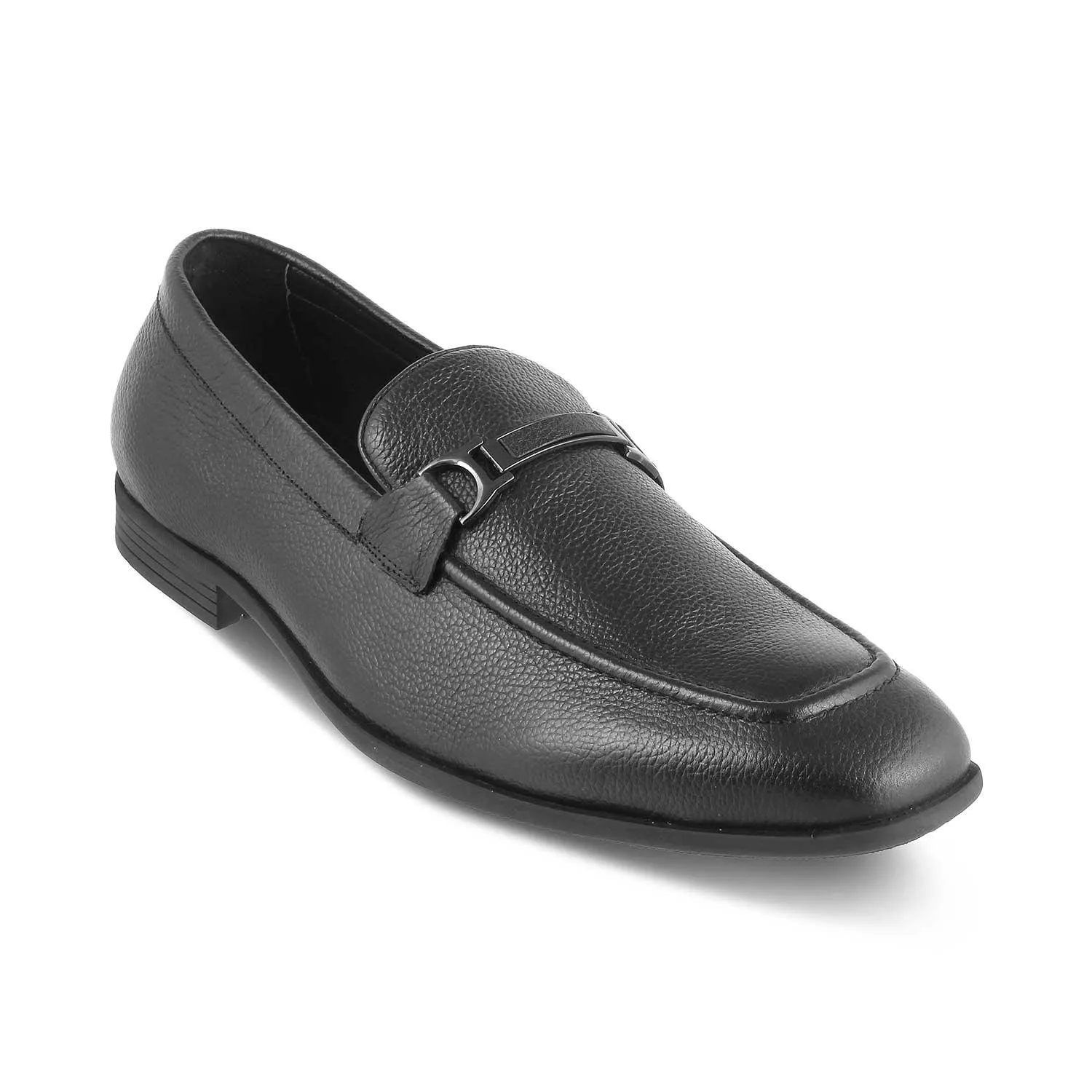 The Leven Black Men's Leather Loafers Tresmode