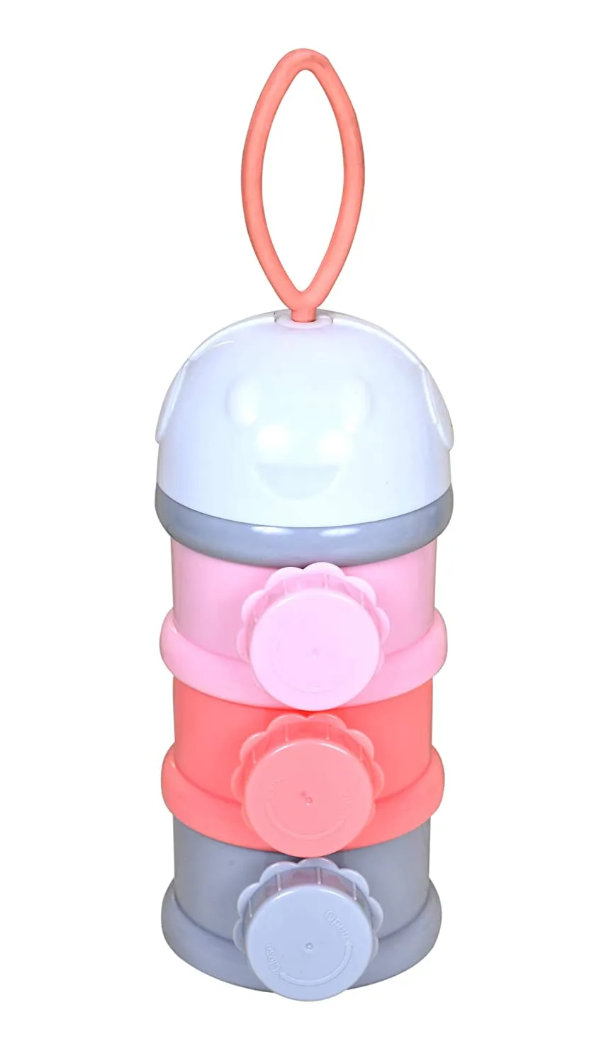 The Little Lookers Portable Baby Formula Dispenser| BPA Free Milk Powder Container for Infants Toddler| 3 Compartment Front Open Formula Food Fruit Storage