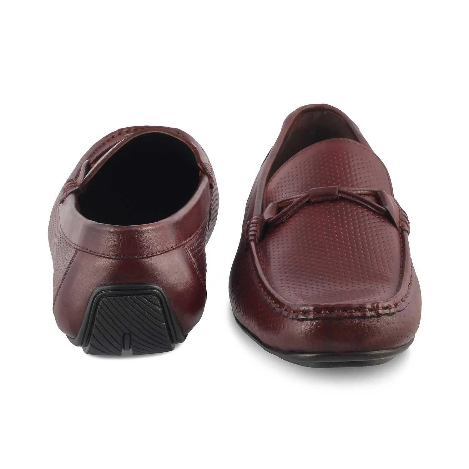 The Yoti Brown Men's Leather Driving Loafers Tresmode