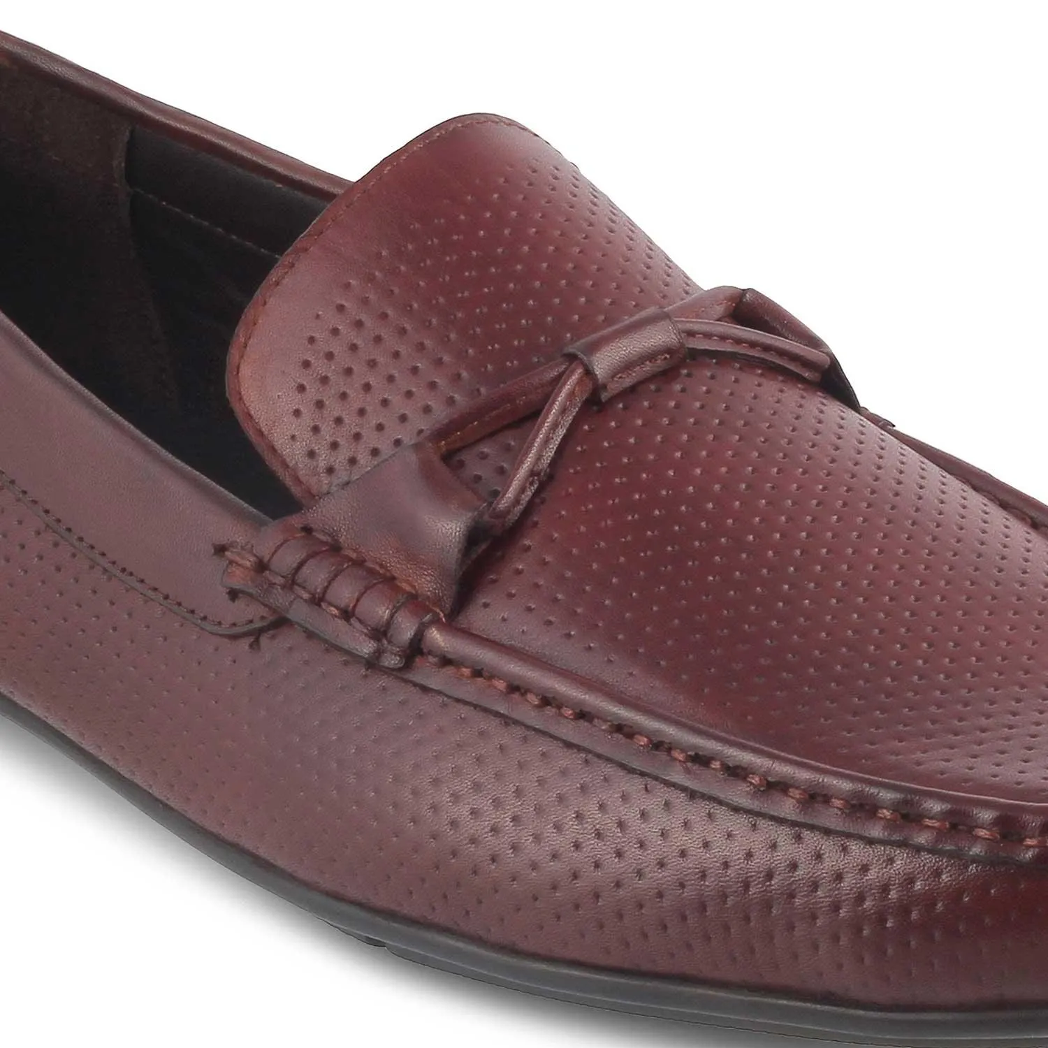 The Yoti Brown Men's Leather Driving Loafers Tresmode