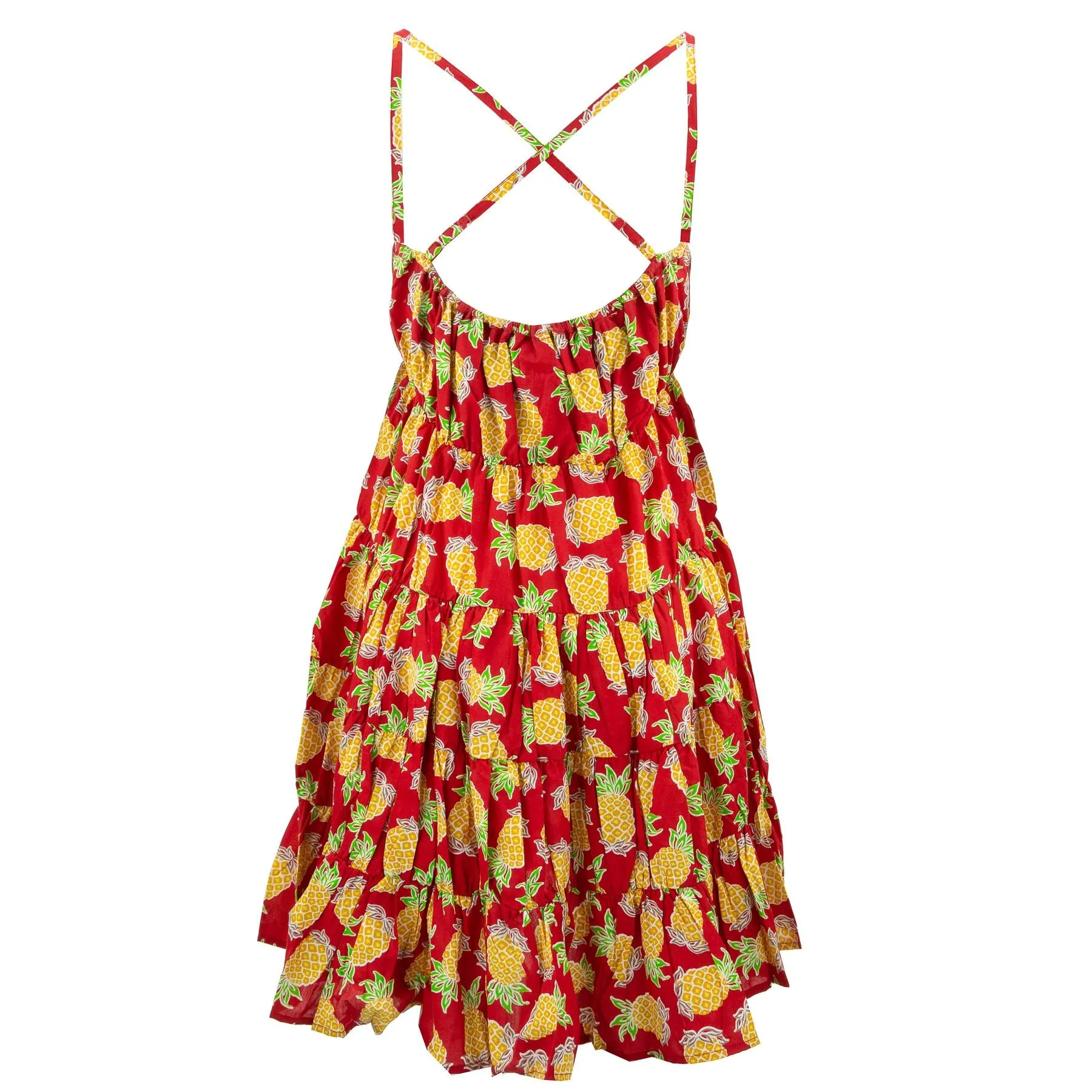 Tier Drop Summer Dress - Pineapple Punch