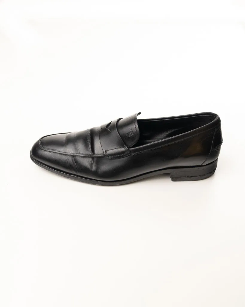 Tod's Black Slip On Loafers