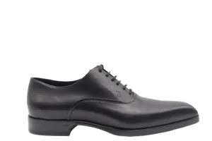 Tods Mens Black Structured Lace Up Dress Shoe