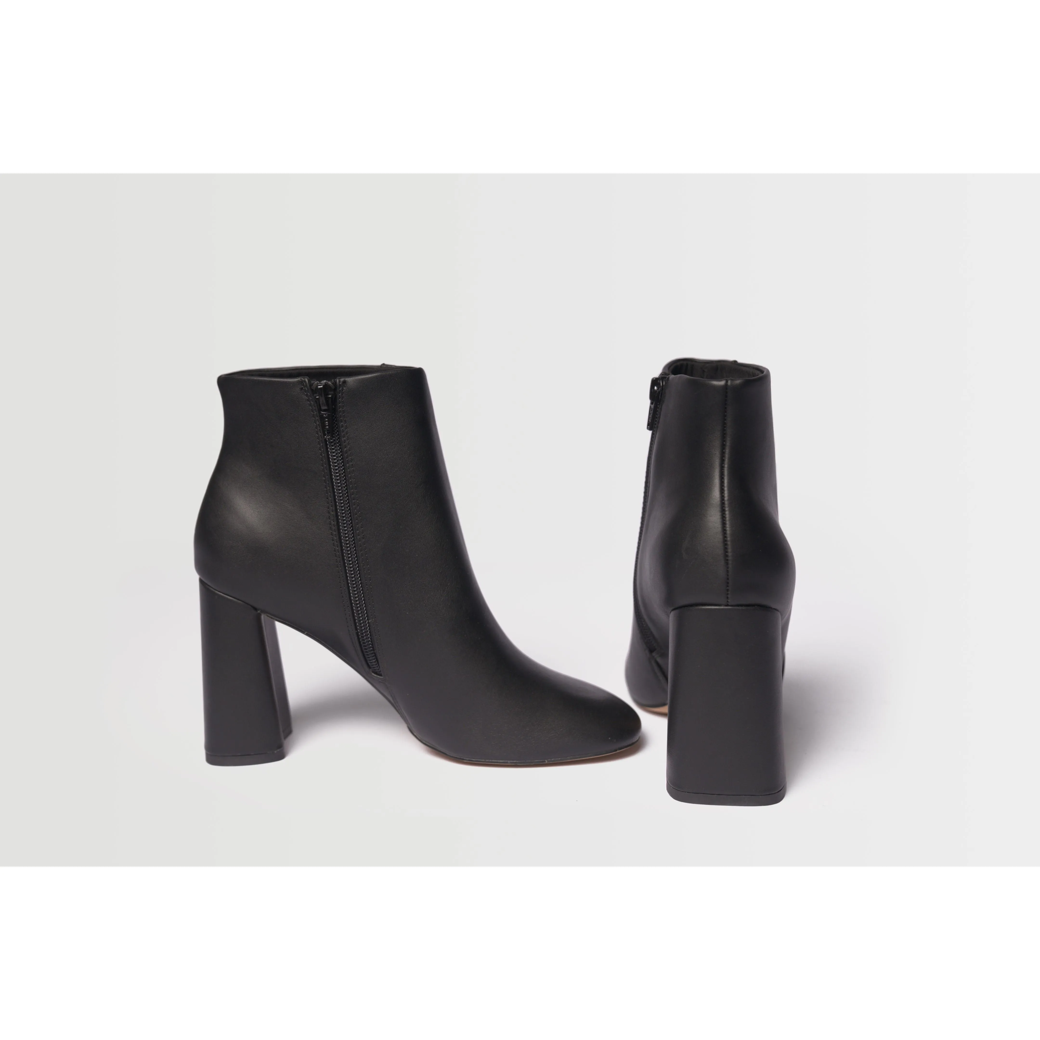 Topshop Women's Scoop Toe Heeled Ankle Boots - Black