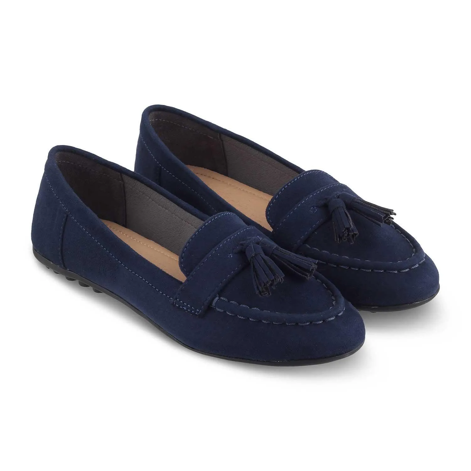 Tresmode Jonum Blue Women's Dress Tassel Loafers