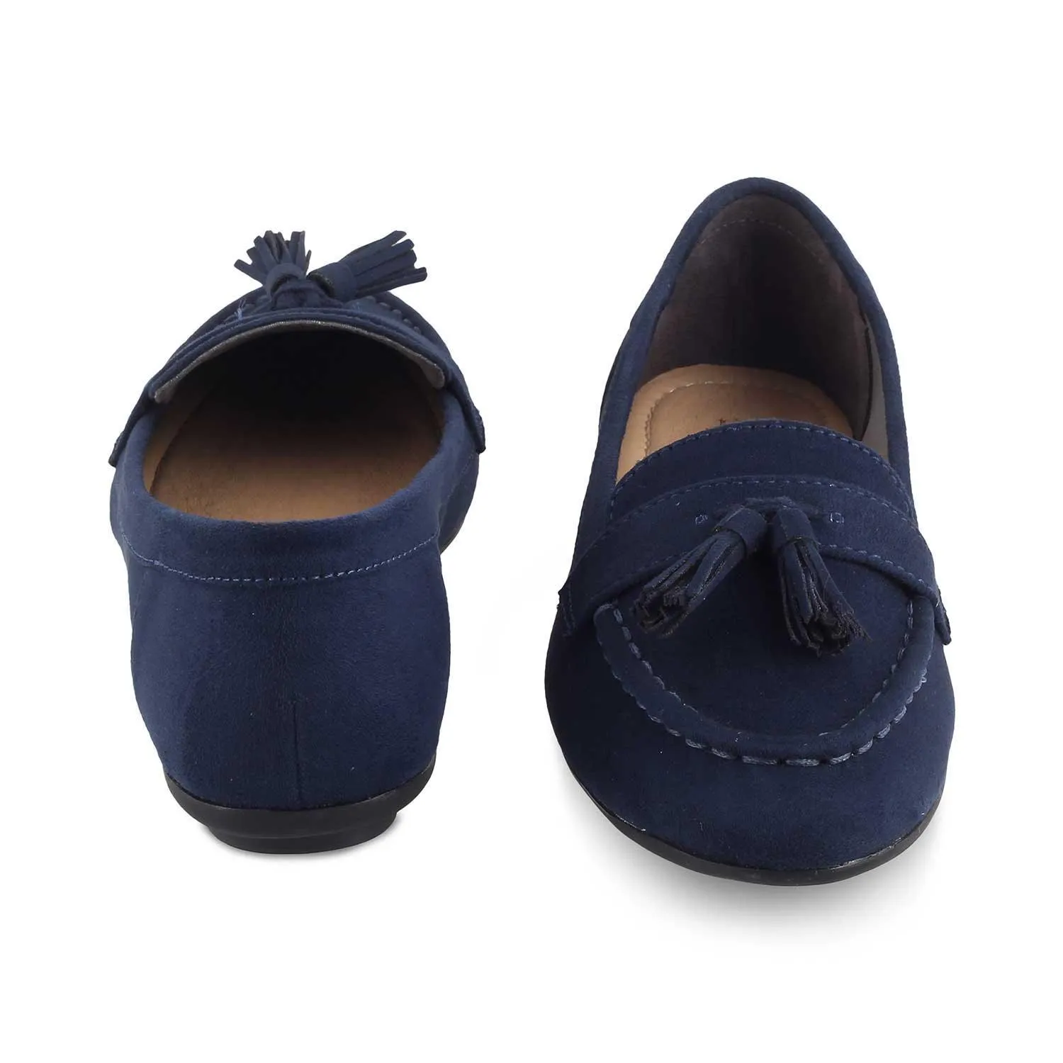 Tresmode Jonum Blue Women's Dress Tassel Loafers