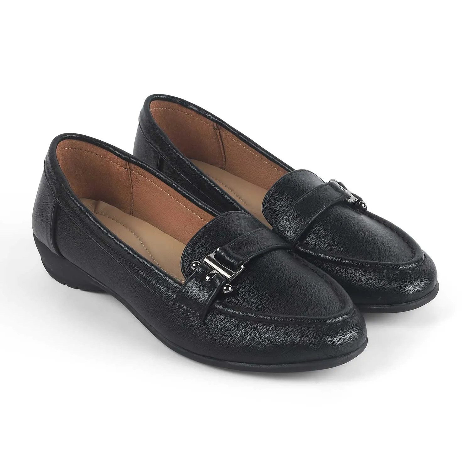 Tresmode Lasi Black Women's Casual Loafers