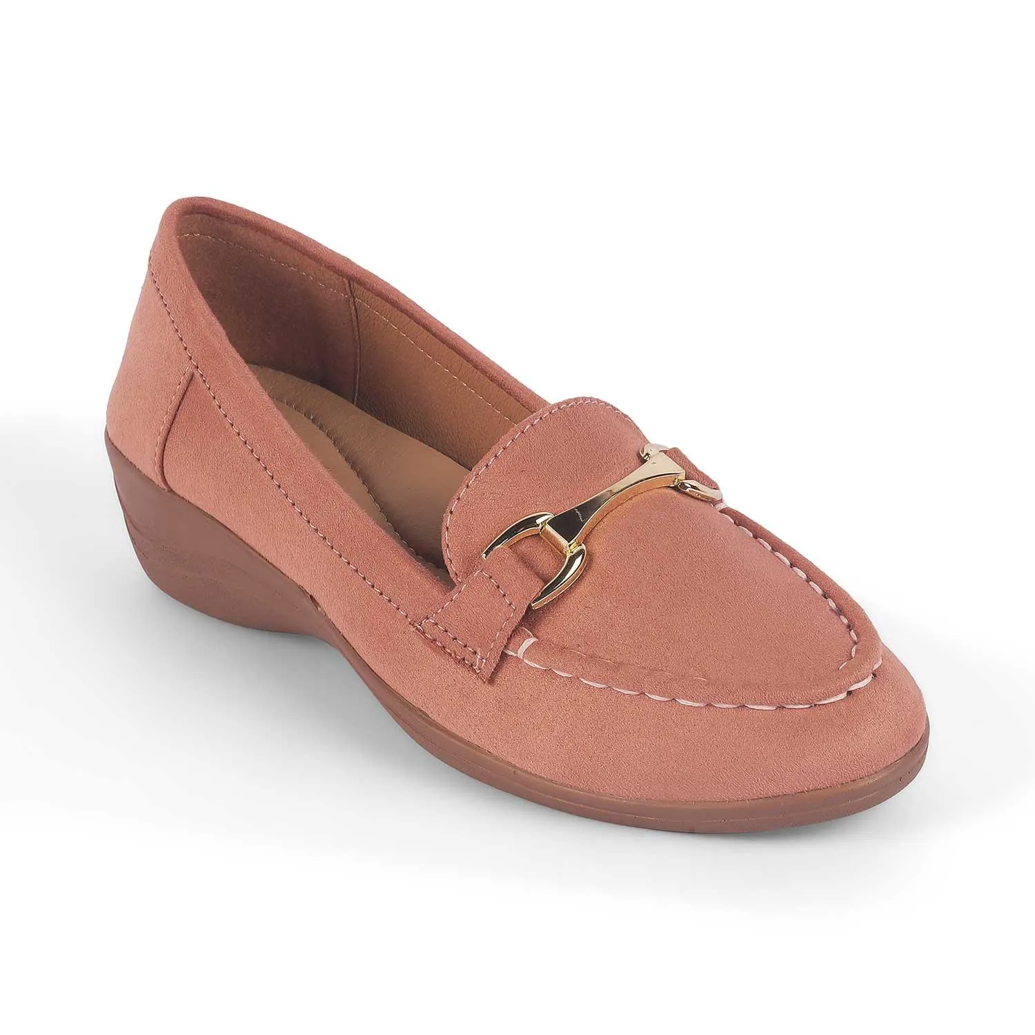 Tresmode Lucia Pink Women's Casual Wedge Loafers