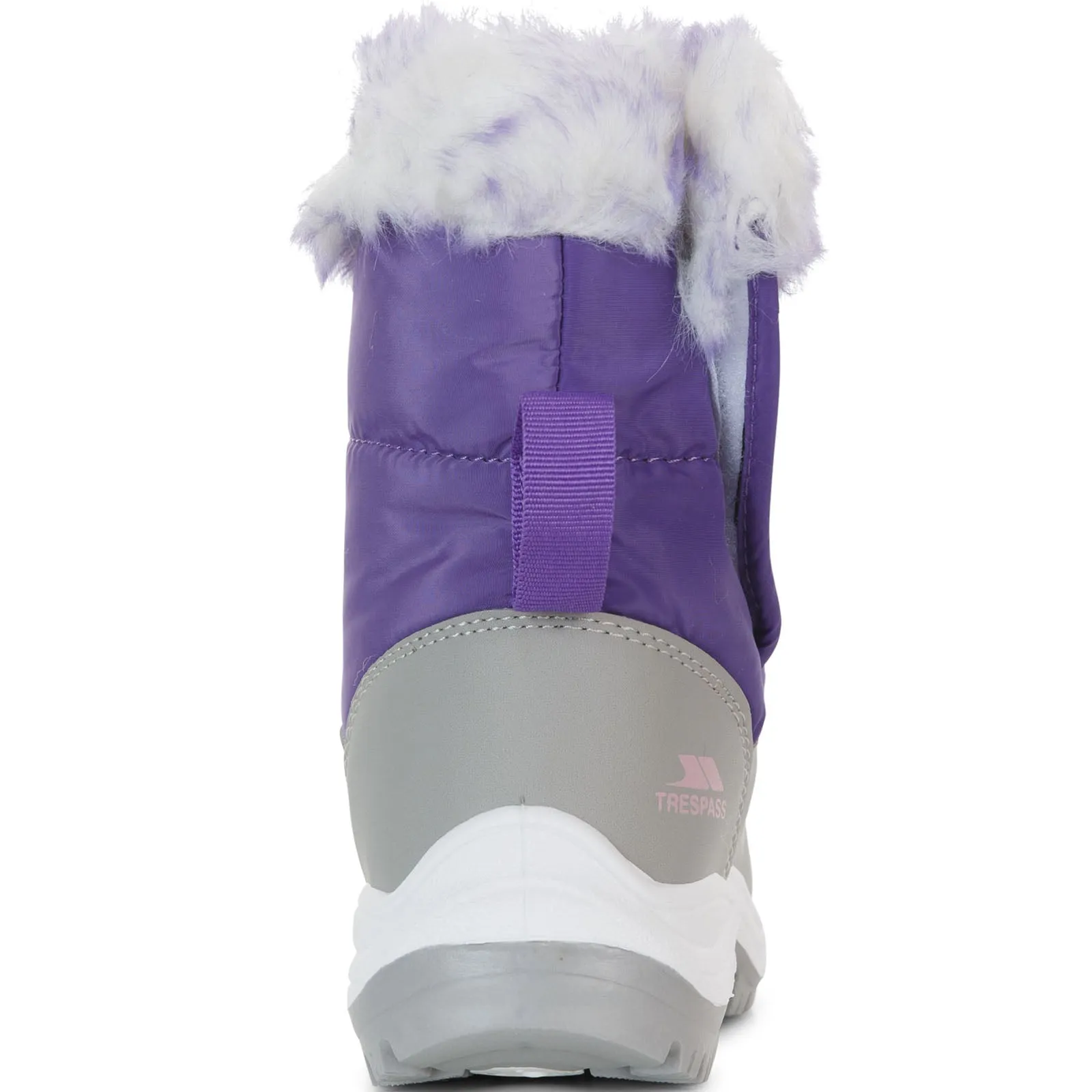 Trespass Kids Arabella Insulated Fur Trim Snow Boots - Viola