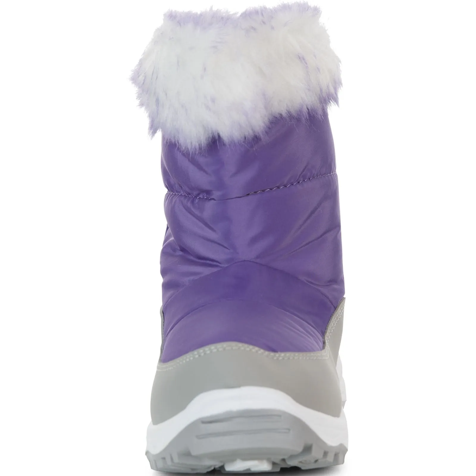 Trespass Kids Arabella Insulated Fur Trim Snow Boots - Viola