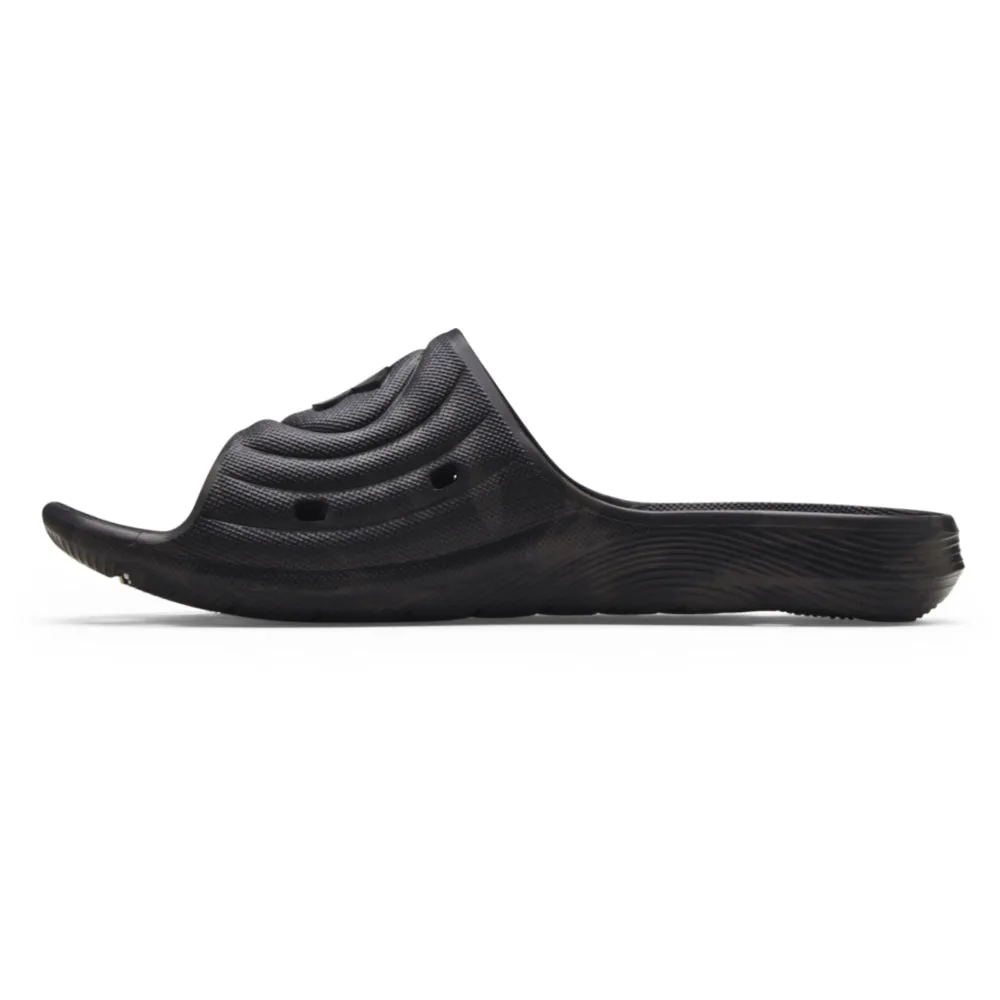 'Under Armour' Men's Locker Camo Slides - Black / Jet Grey