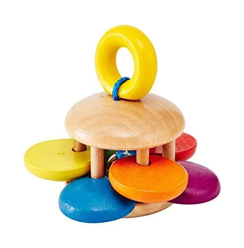 [US CPSC Certificated] Babylian Educational Grasping Rattles Combination of Beech Material for Children of More Than 3 Months Old (4 Type)