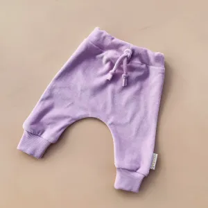 VELOUR baby leggings - LAVENDER