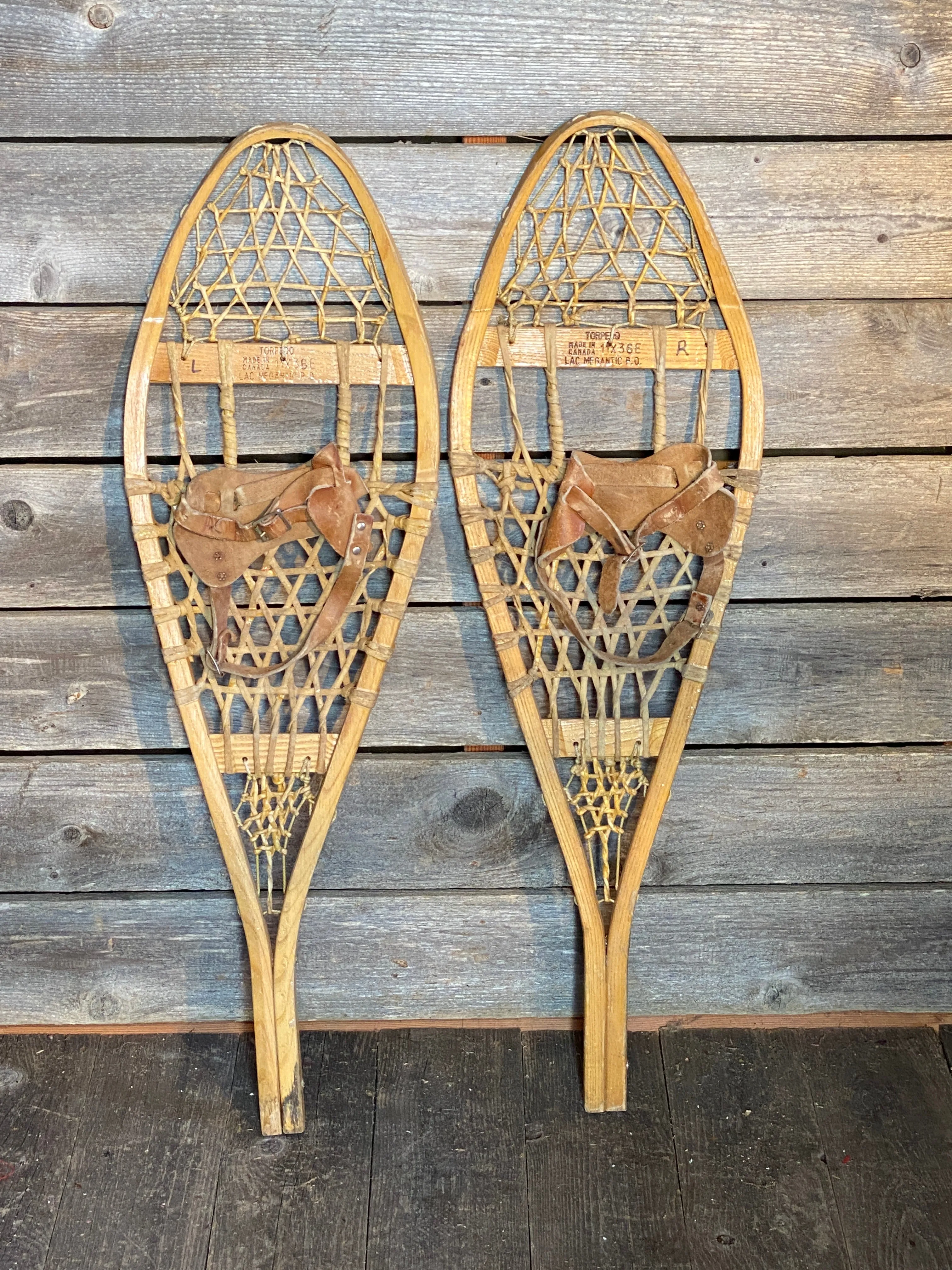 Vintage Canadian Torpedo Snowshoes