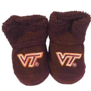 Virginia Tech Hokies Two Feet Ahead Infant Baby Newborn Maroon Socks Booties