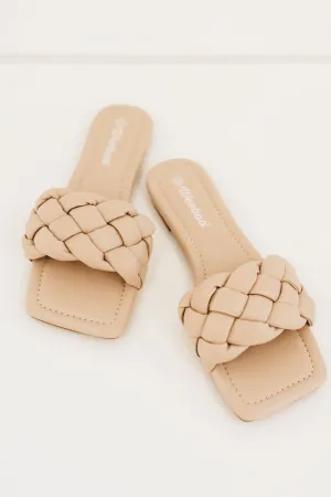 Weeboo Cakewalk Woven Square Toe Slides