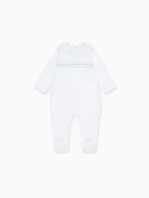 White Dali Baby Smock Sleepsuit