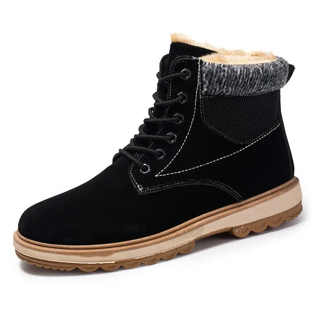 Winter Casual Fashion Lace Up Warm Snow Boots