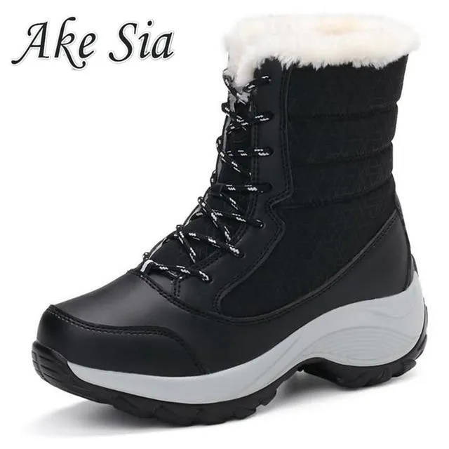 Winter Women Snow Boots Winter Women Keep warm Shoes Autumn Female Mid-Calf Platform Boots Woman Shoes