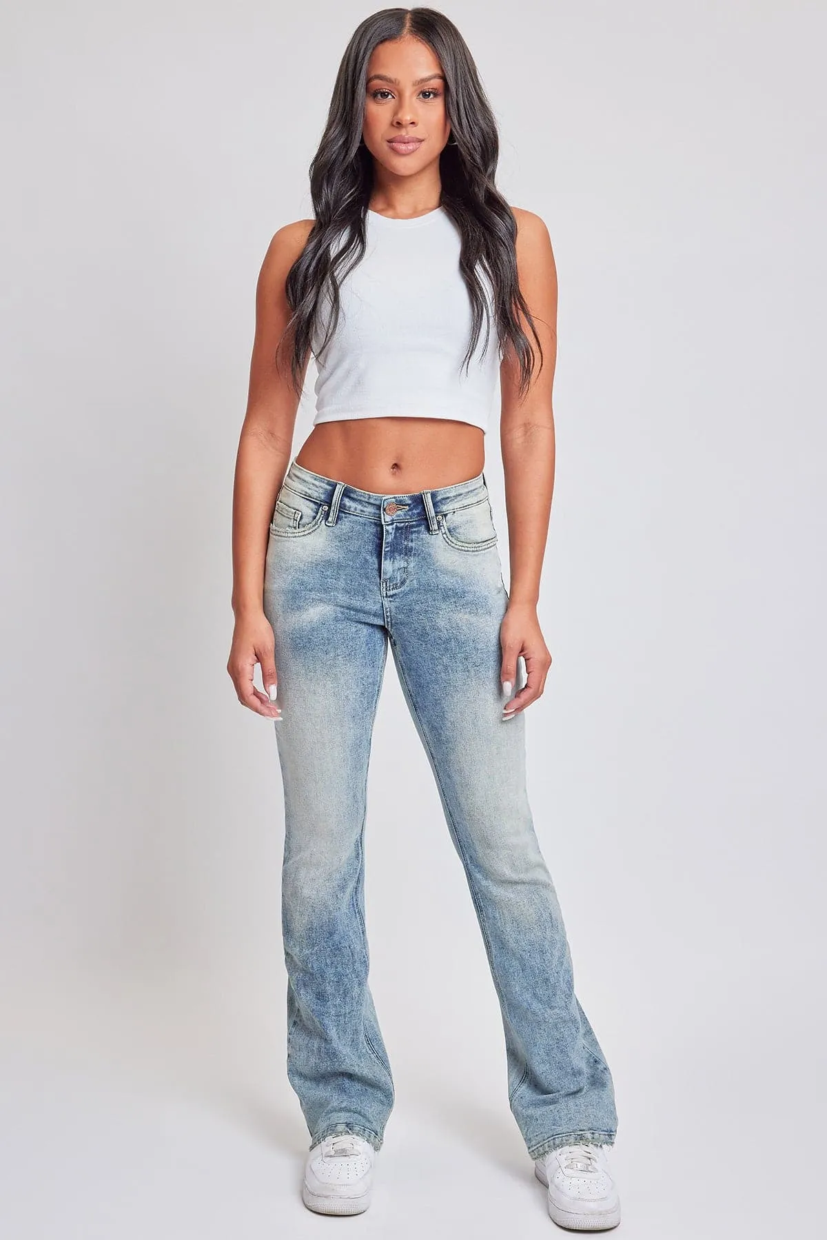 Women's Bootcut Jeans with Flap Pockets