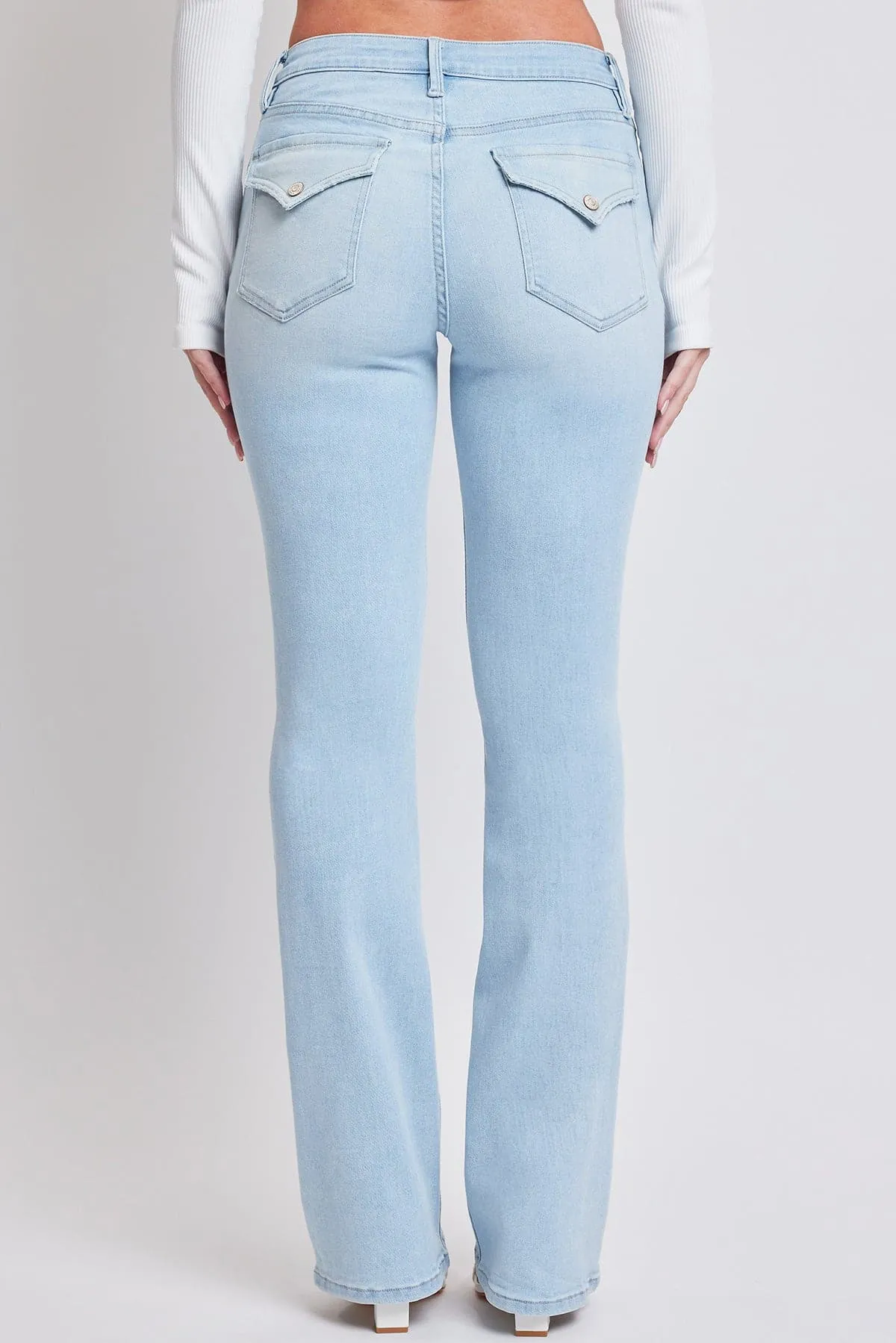 Women's Bootcut Jeans with Flap Pockets