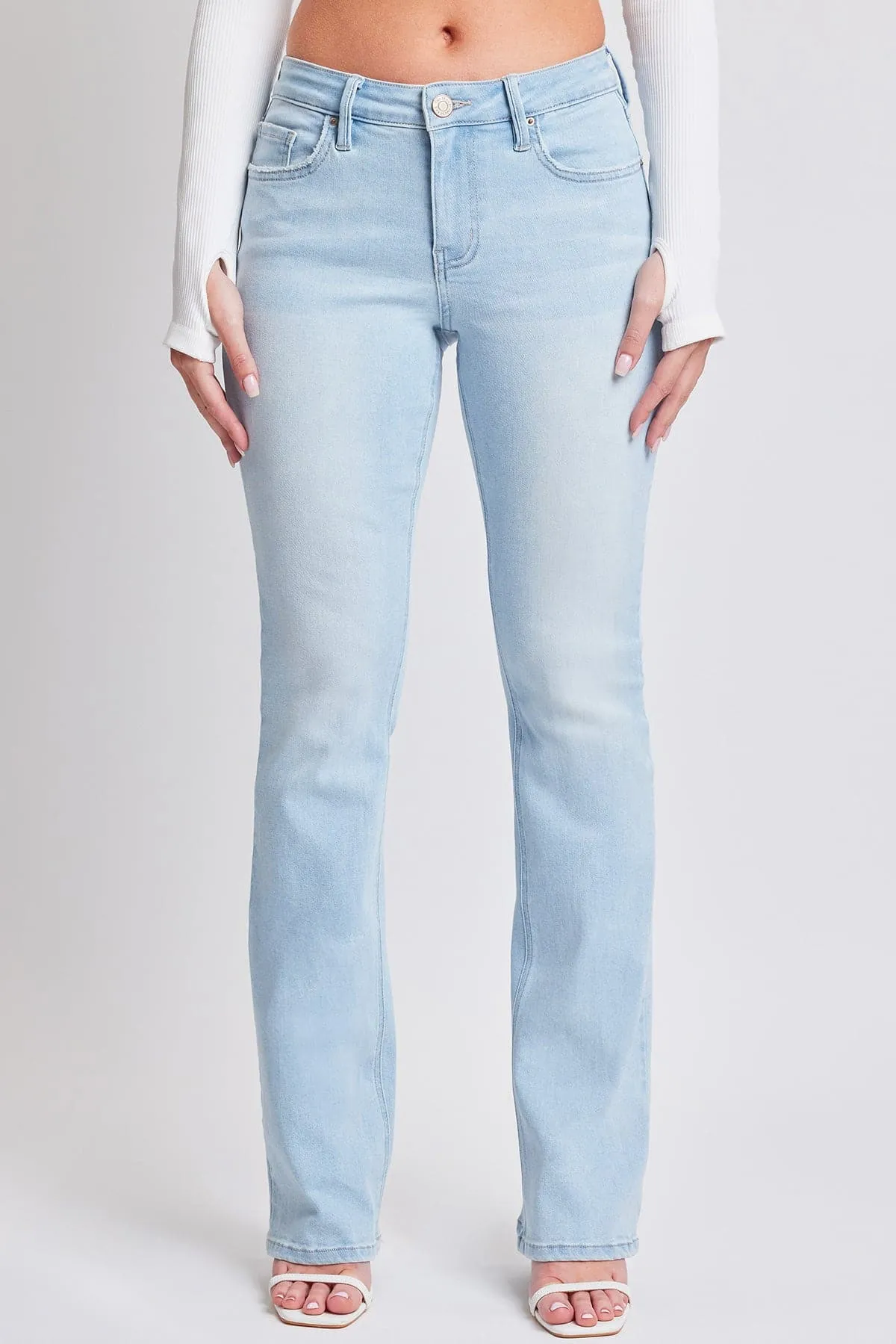 Women's Bootcut Jeans with Flap Pockets