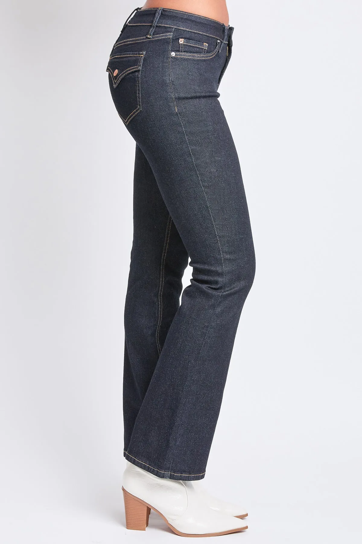 Women's Bootcut Jeans with Flap Pockets