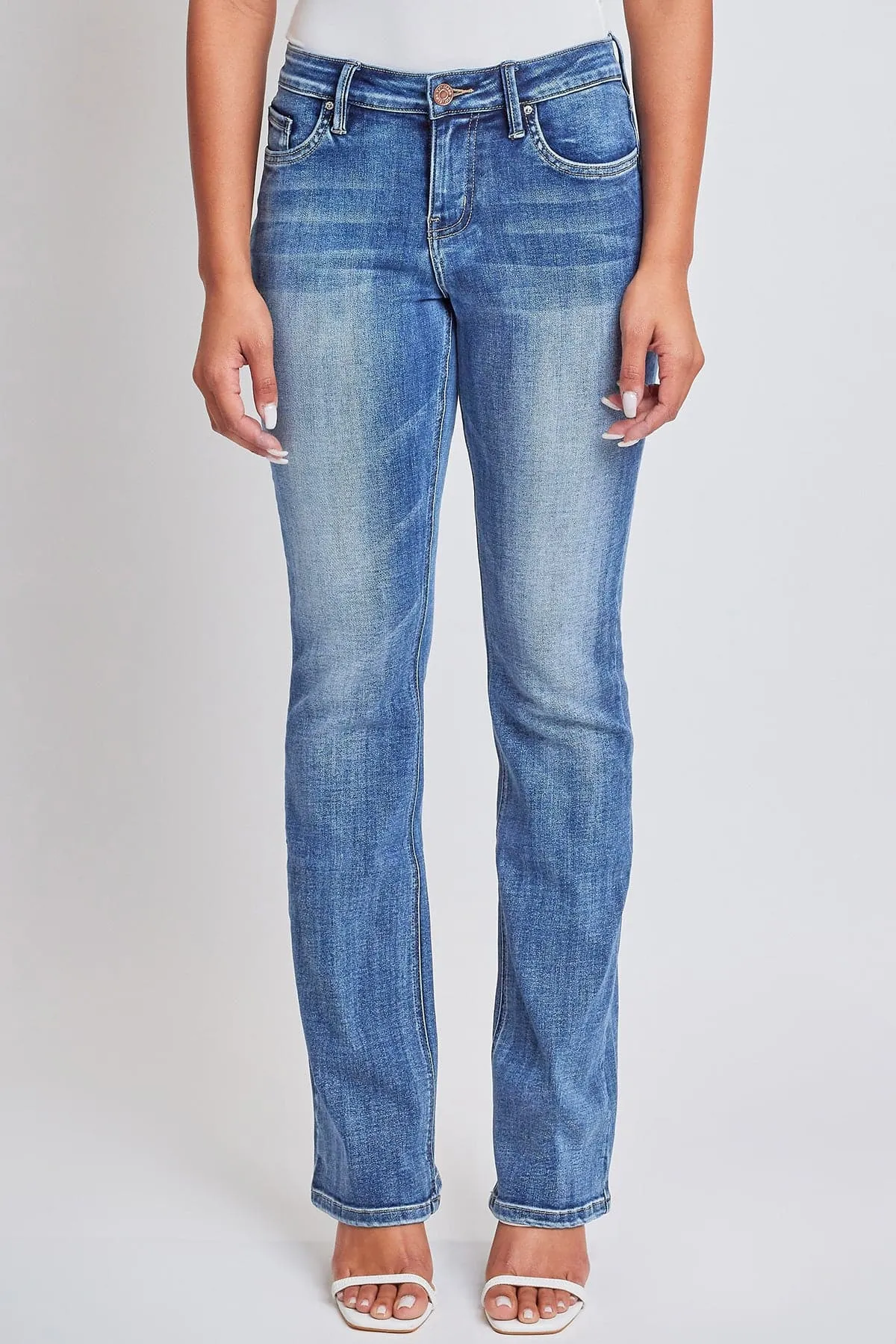 Women's Bootcut Jeans with Flap Pockets