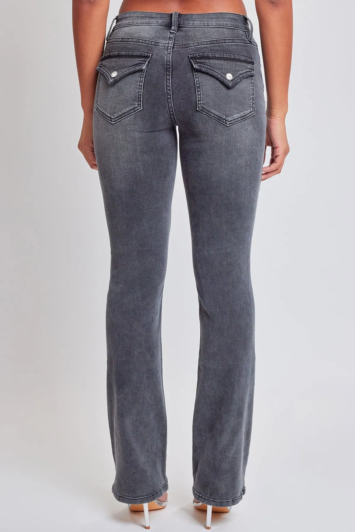 Women's Bootcut Jeans with Flap Pockets