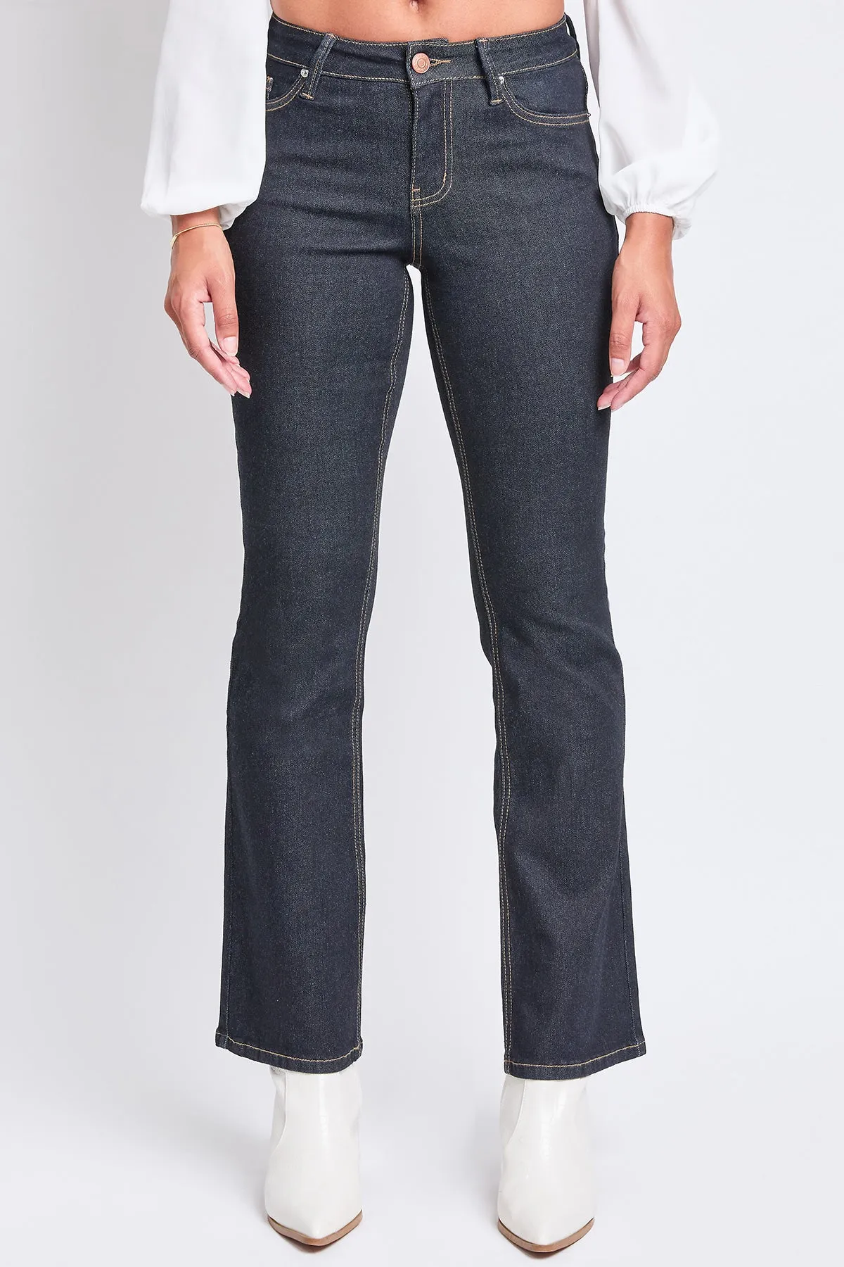 Women's Bootcut Jeans with Flap Pockets