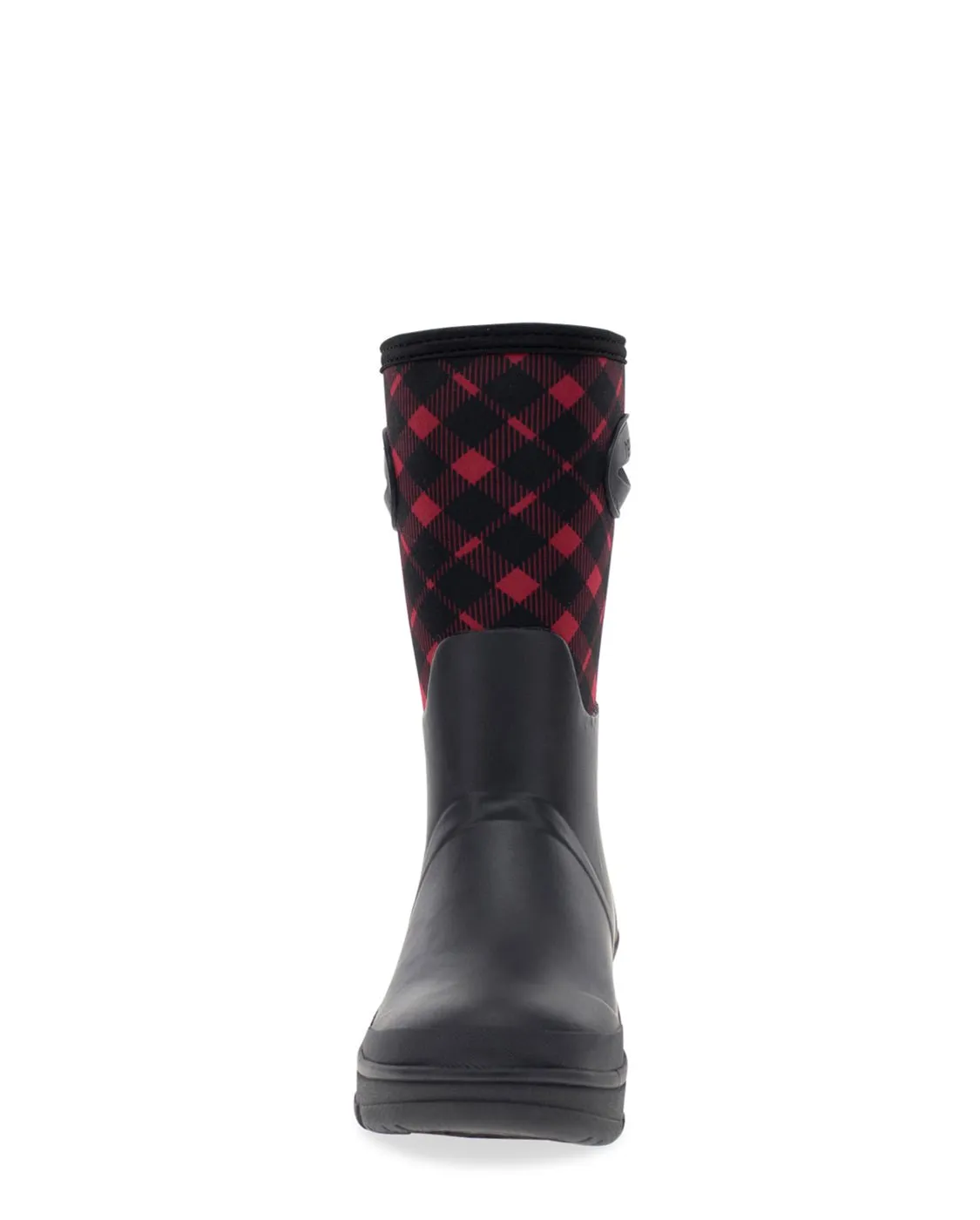 Women's Buffalo Check Neoprene Mid Cold Weather Boot - Black