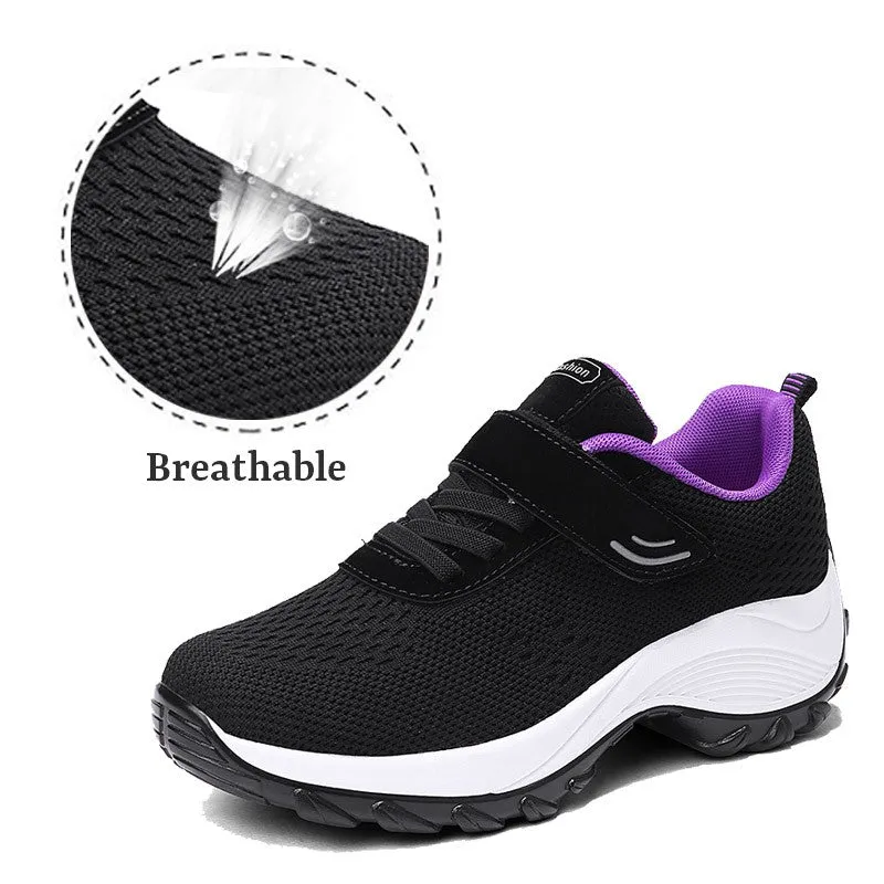 Women's Comfortable Woven Knit Sneakers