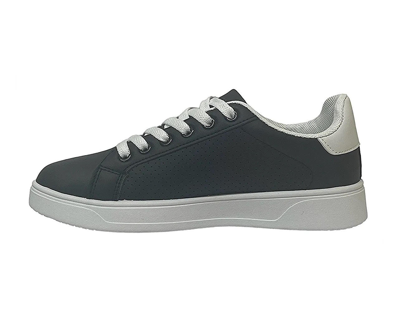 Women's Faux Leather Lace Up Trainers