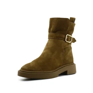 Zara Buckle Straps Snow Boots | Suede