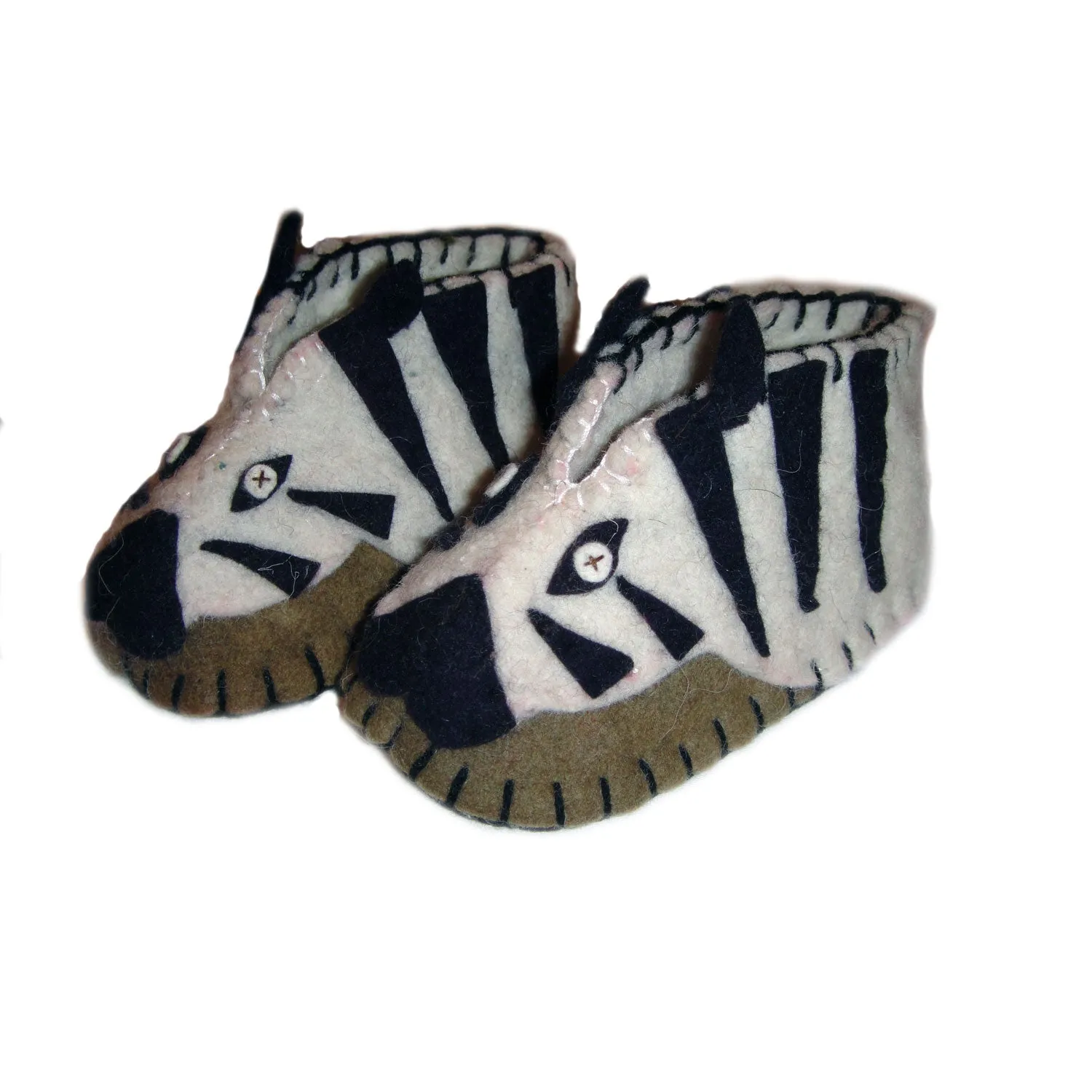 Zebra Zooties Baby Booties Silk Road Bazaar