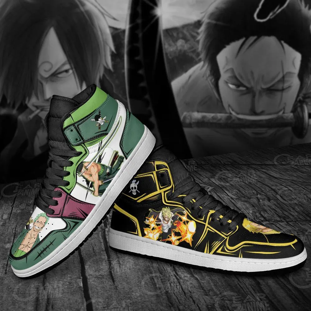 Zoro And Sanji Sneakers Custom OP Anime Shoes Friend Gifts