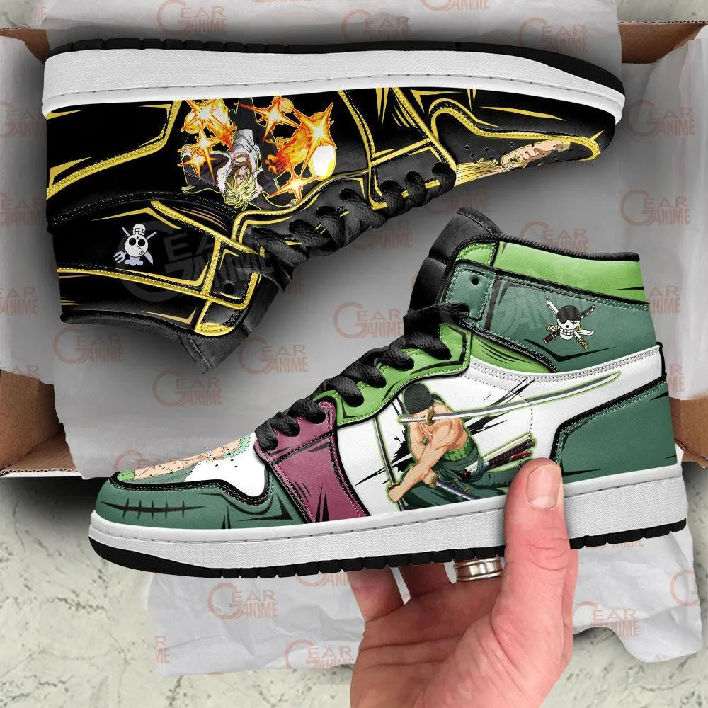 Zoro And Sanji Sneakers Custom OP Anime Shoes Friend Gifts