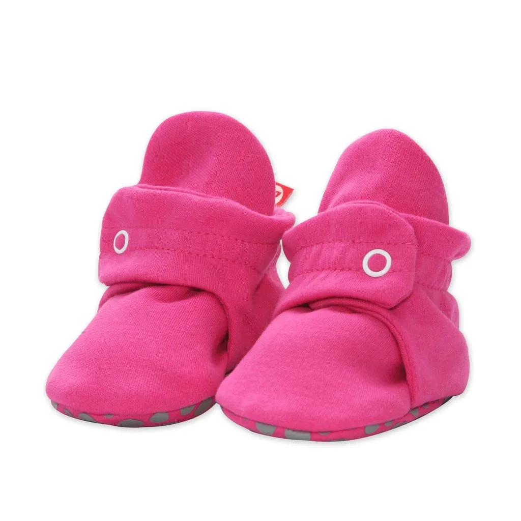 Zutano Cotton Gripper Baby Bootie Fuchsia - Retired