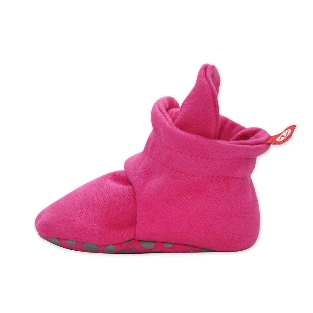 Zutano Cotton Gripper Baby Bootie Fuchsia - Retired