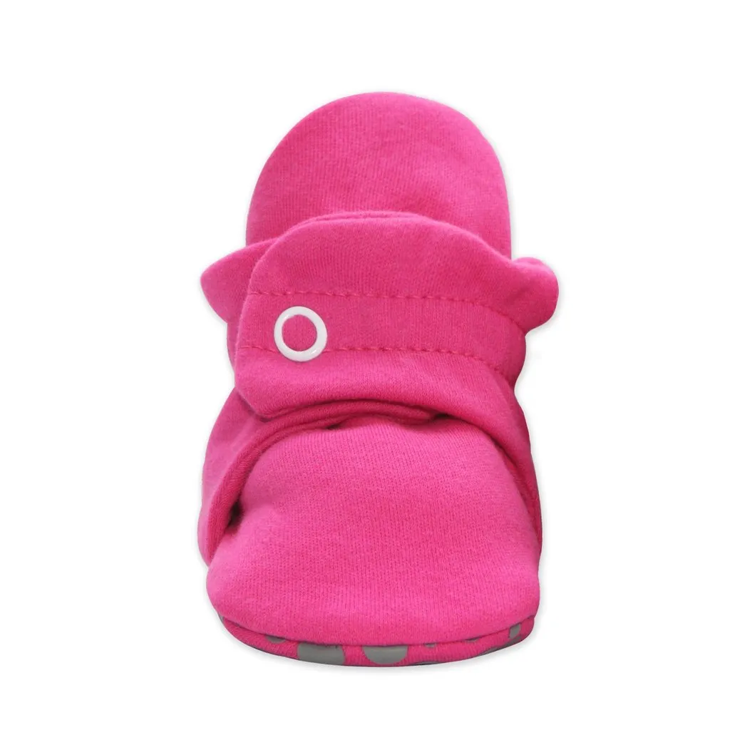 Zutano Cotton Gripper Baby Bootie Fuchsia - Retired